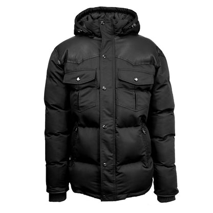24 Pack Men's Heavyweight Ranger Bubble Jacket with Hood – Black