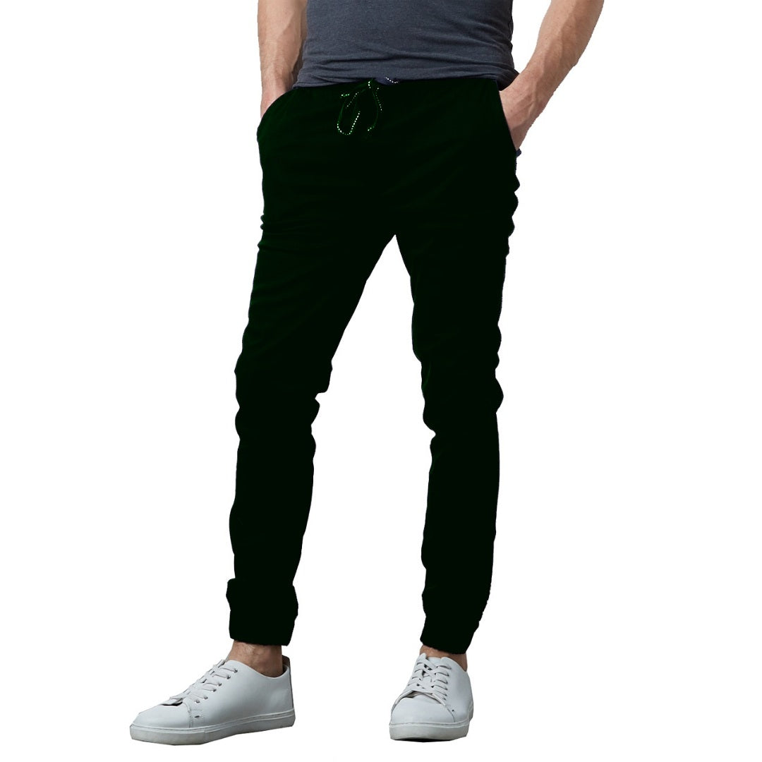 24 Pack Men's Stretch Drawstring Twill Joggers - Black