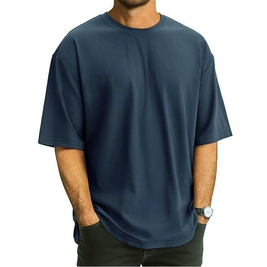 24 Pack Men's Oversized Drop T-Shirt in Blue