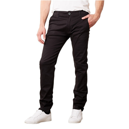 24 Pack Men's Super Stretch Slim Fit Chino Pants - Black