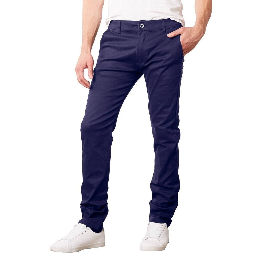 24 Pack Men's Super Stretch Slim Fit Chino Pants - Navy