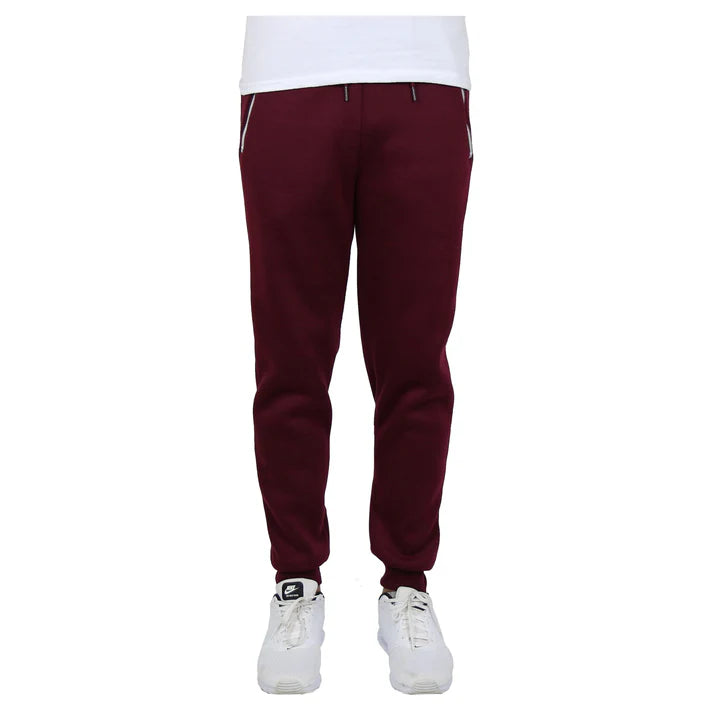 24 Pack Youth Fleece Jogger Sweatpants with Zipper Pockets - Olive