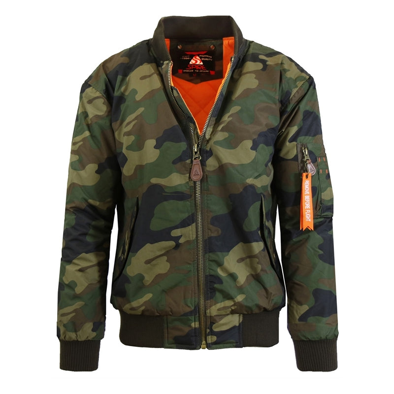 24 Pack Men's Heavyweight Bomber Flight Jacket - Camo