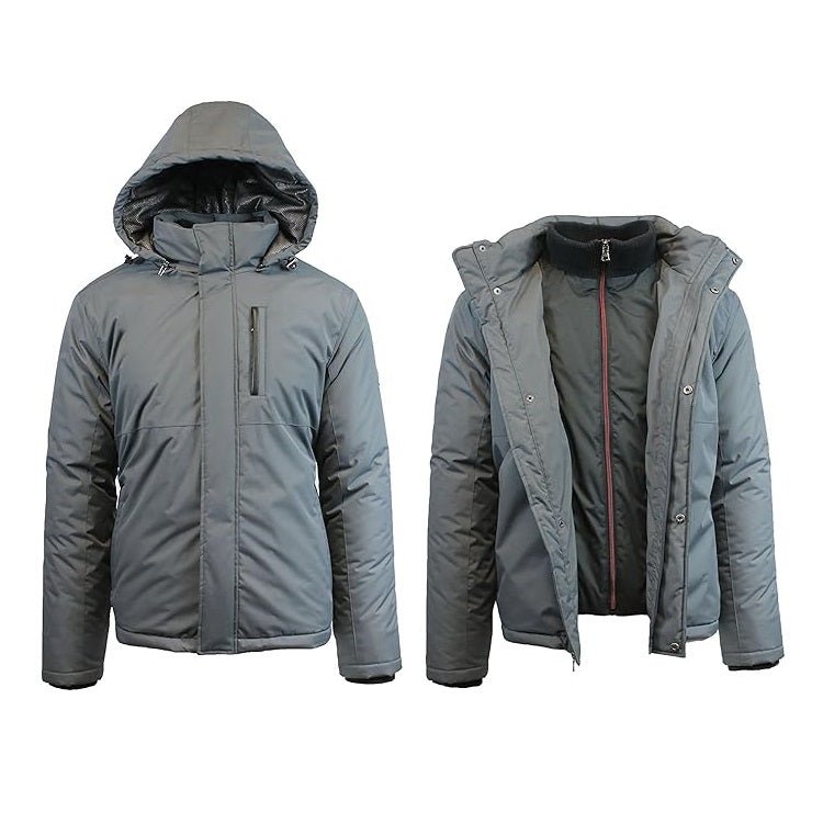 24 Pack Men's Heavyweight Windbreaker Jacket - Black