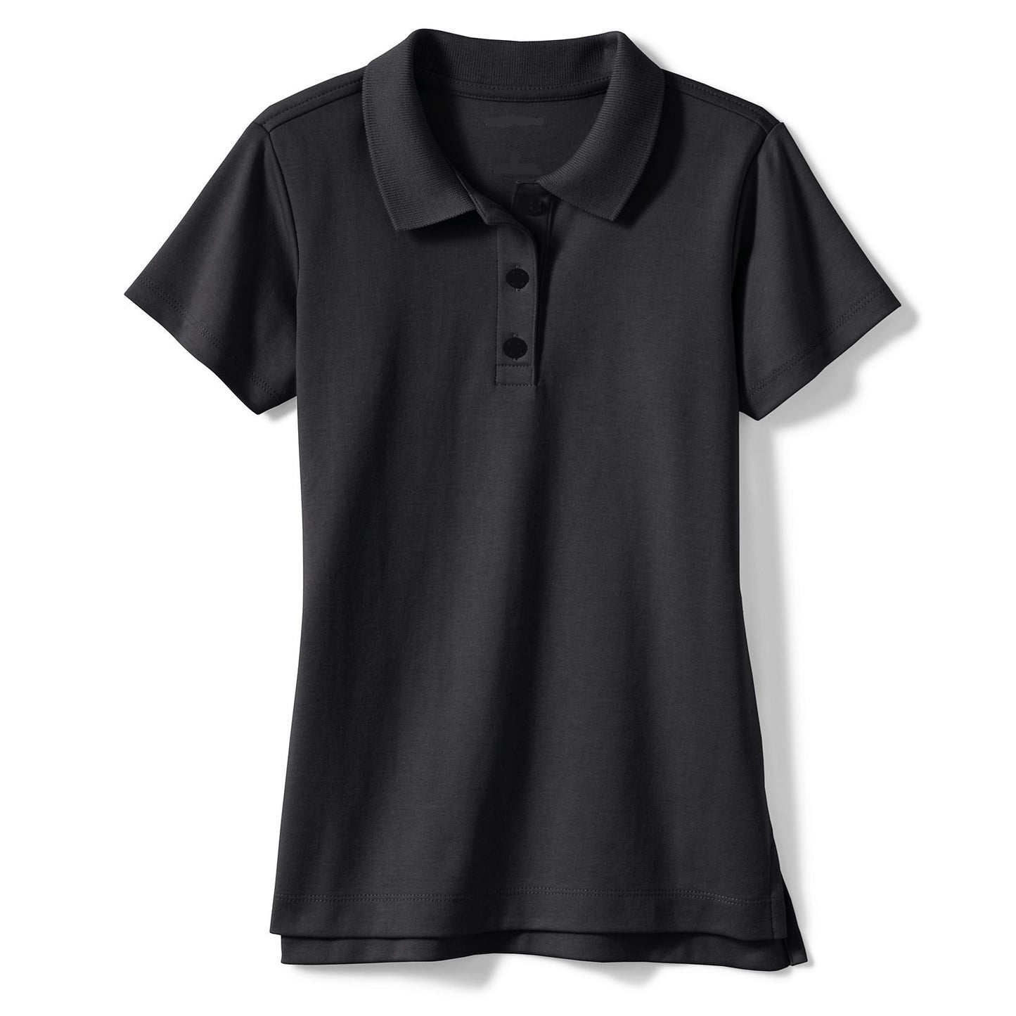 36 Pack Girls Short Sleeve Jersey Knit Polo Shirt - Heather Grey