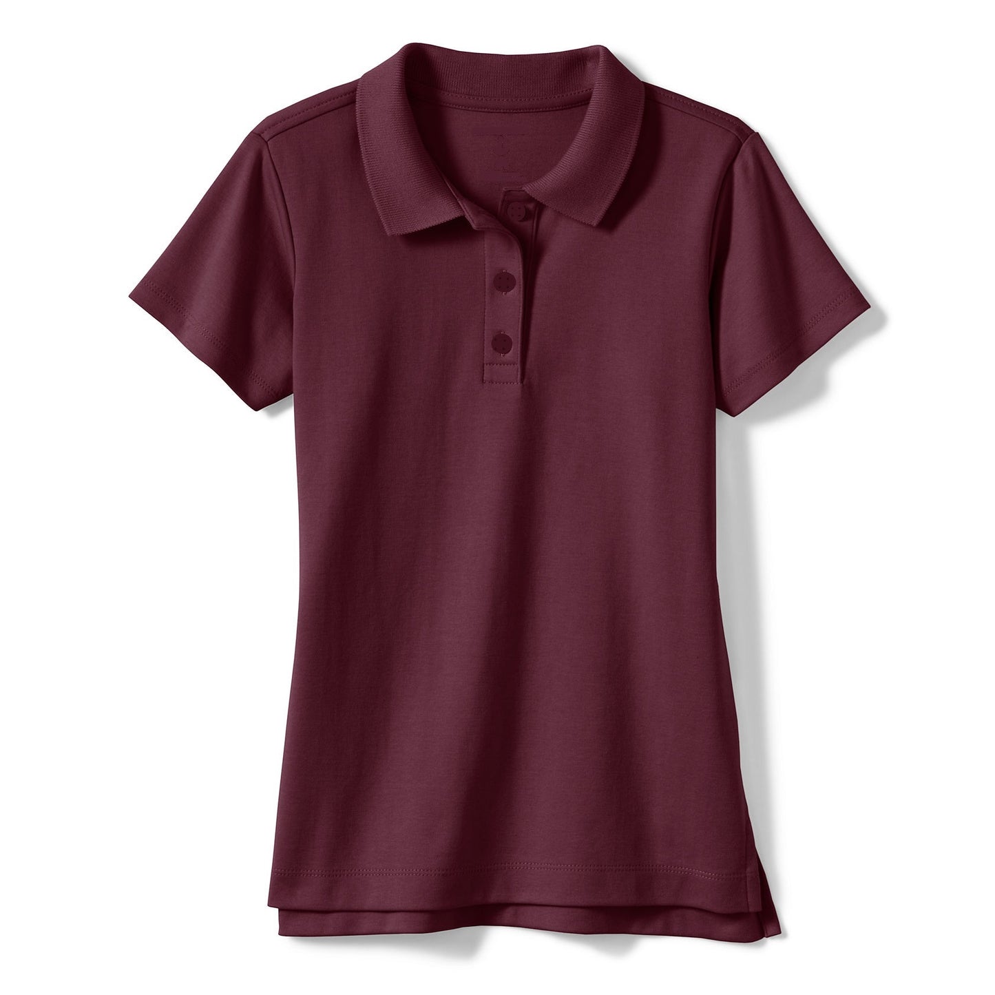 36 Pack Girls Short Sleeve Jersey Knit Polo Shirt - Heather Grey
