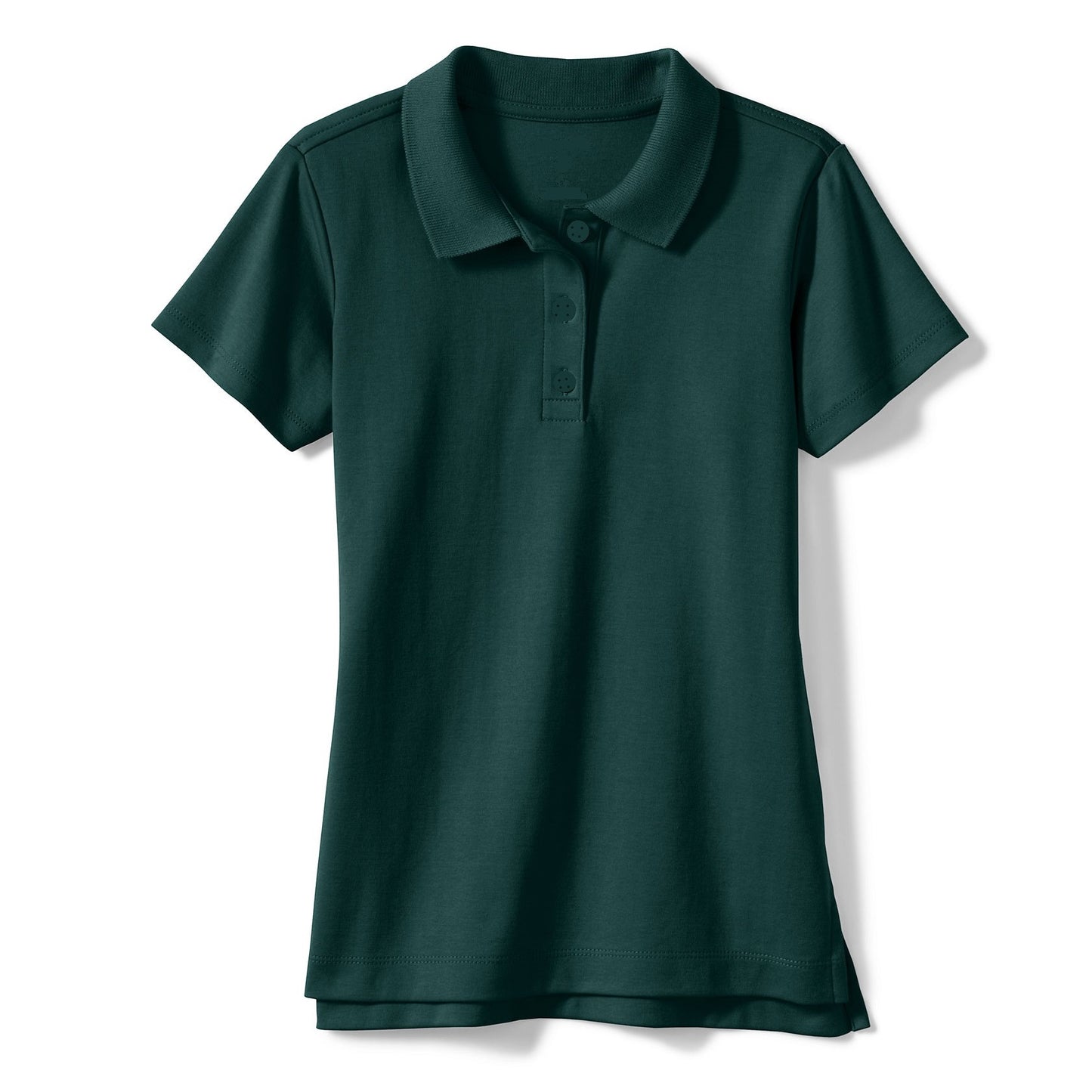 36 Pack Girls Short Sleeve Jersey Knit Polo Shirt - Heather Grey