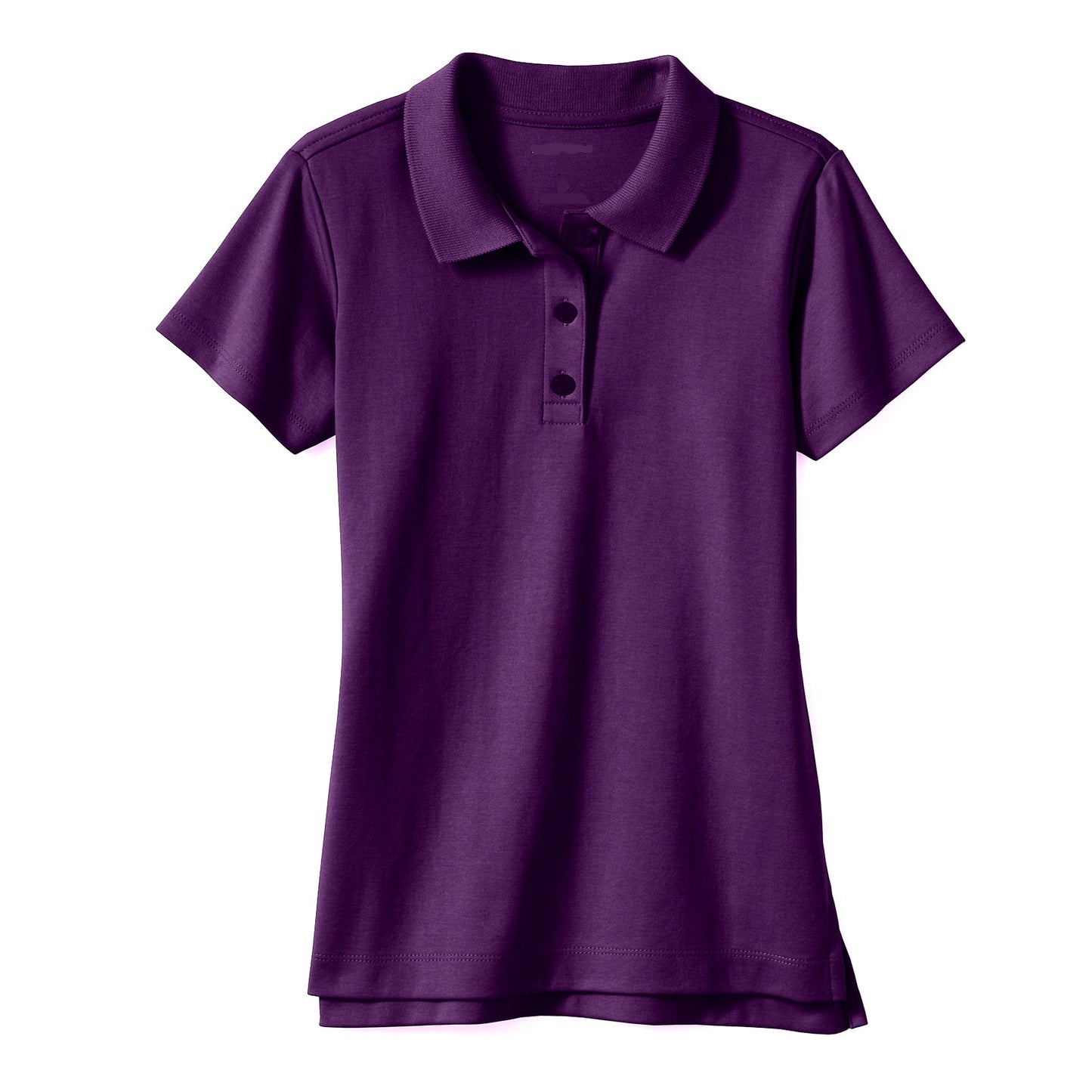 36 Pack Girls Short Sleeve Jersey Knit Polo Shirt - Heather Grey