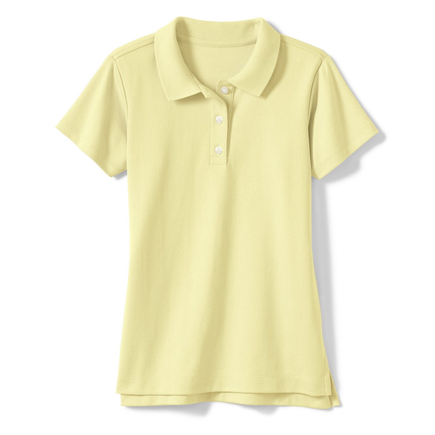 36 Pack Girls Short Sleeve Jersey Knit Polo Shirt - Heather Grey