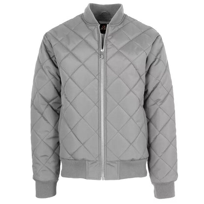 24 Pack Men's Padded Quilted Bomber Jacket – Grey