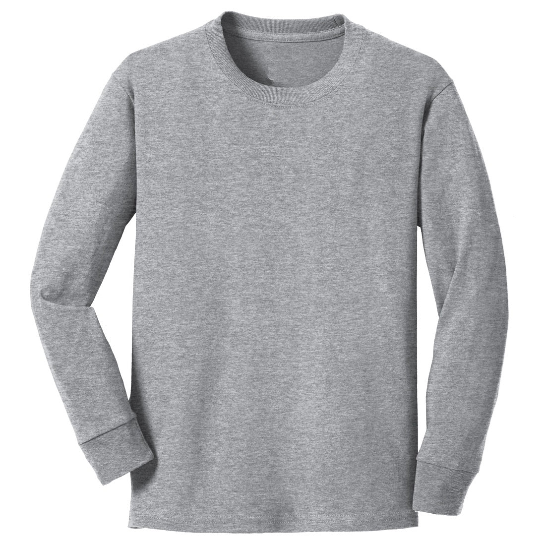 48 Pack Youth Long Sleeve Cotton T-Shirt - Maroon