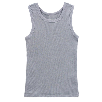 48 Pack Youth Ribbed Tank Top Shirts - Royal Blue