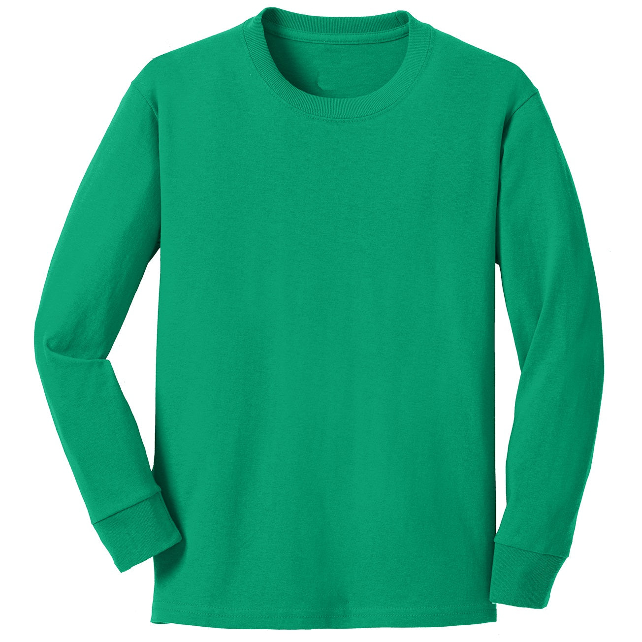 48 Pack Youth Long Sleeve Cotton T-Shirt - Maroon