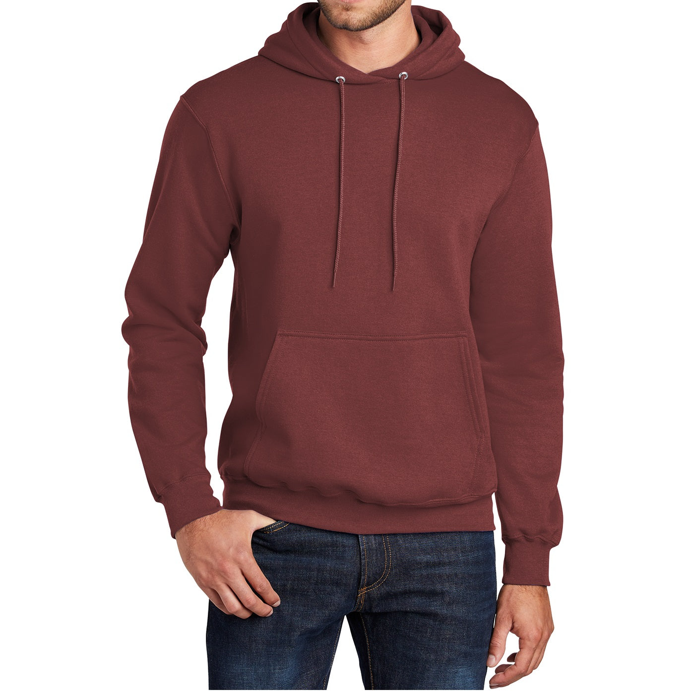 24 Pack Men's Pullover Hoodie - Heather Grey