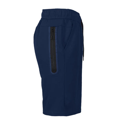 24 Pack Men's Tech Fleece Shorts with Long Zipper Side Pocket - Royal Blue