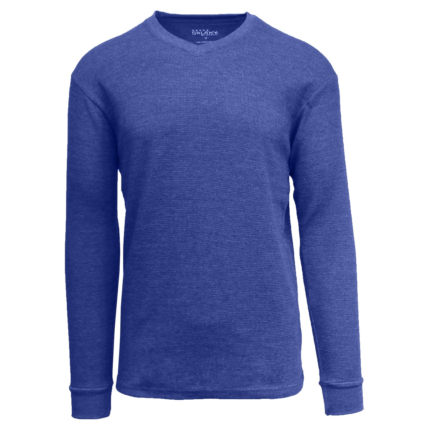 36 Pack Men's Long Sleeve V-Neck Thermal Shirt - Royal Blue