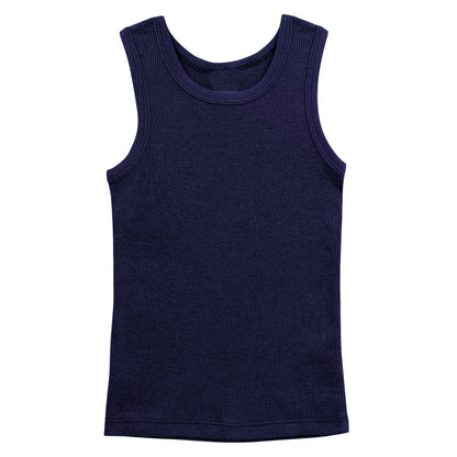 48 Pack Youth Ribbed Tank Top Shirts - Royal Blue