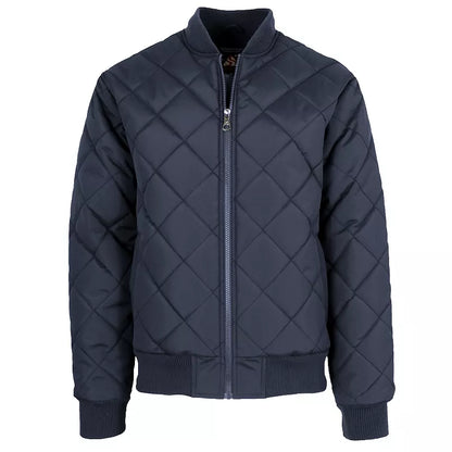 24 Pack Men's Padded Quilted Bomber Jacket – Black
