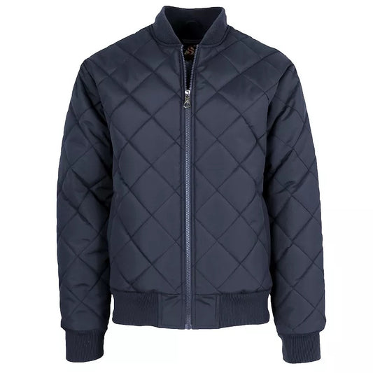 24 Pack Men's Padded Quilted Bomber Jacket – Navy