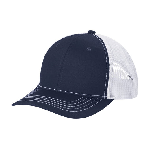 24 Pack Youth Youth Snapback Trucker Cap - Navy / White