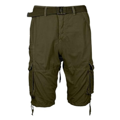 24 Pack Men's Vintage Belted Cargo Shorts - Navy