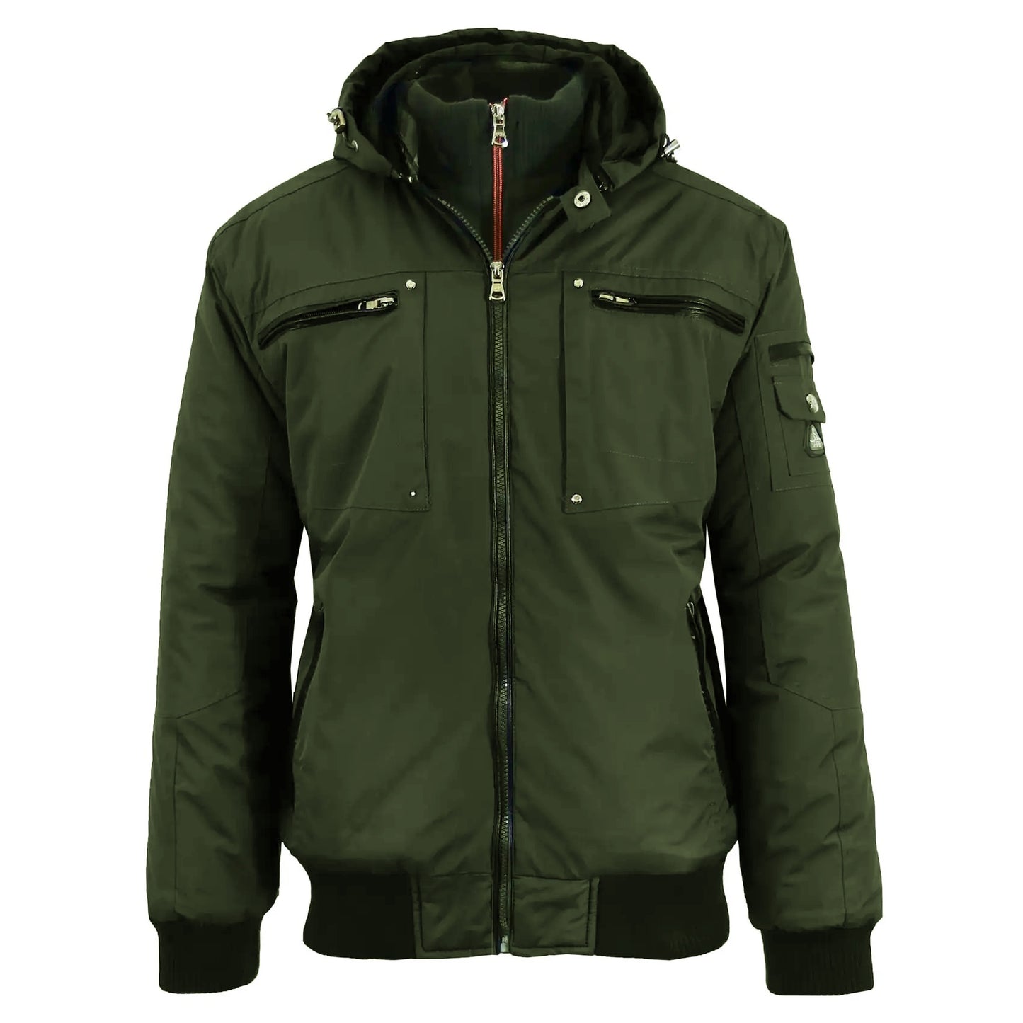 24 Pack Men's Heavyweight Motorcycle Bomber Jacket - Black