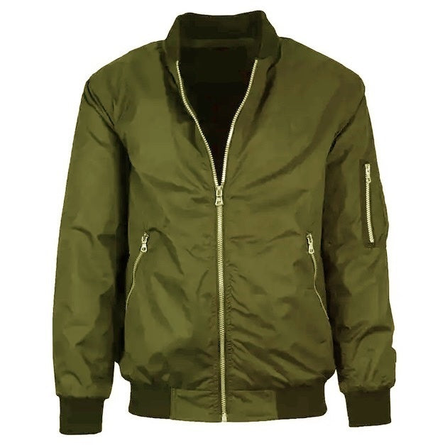 12 Pack Youth Lightweight Bomber Jacket - Olive