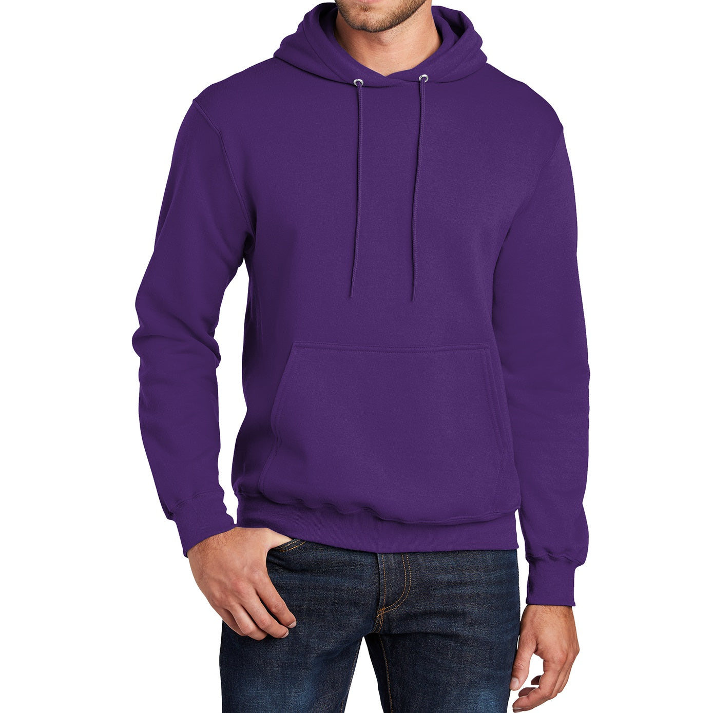 24 Pack Men's Pullover Hoodie - Heather Grey
