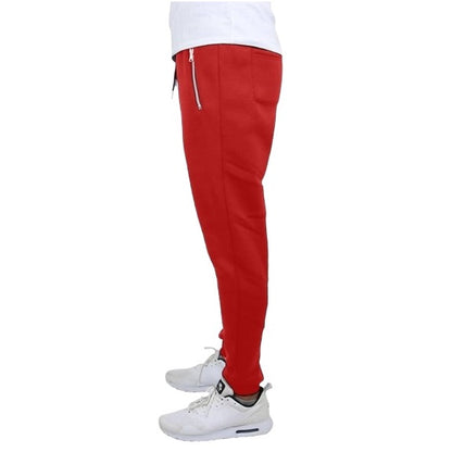 24 Pack Men's Fleece Jogger Sweatpants with Zipper Pockets - Navy