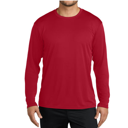 48 Pack Men's Performance Long Sleeve T-Shirt - Red