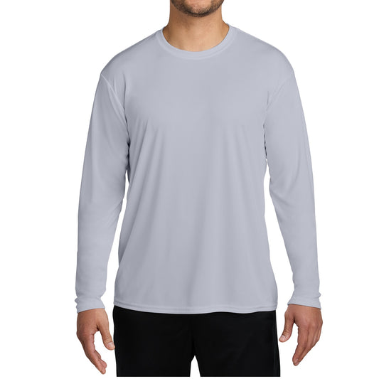 48 Pack Men's Performance Long Sleeve T-Shirt - Silver