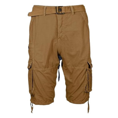 24 Pack Men's Vintage Belted Cargo Shorts - Navy