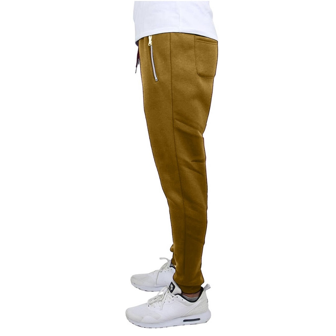 24 Pack Men's Fleece Jogger Sweatpants with Zipper Pockets - Navy