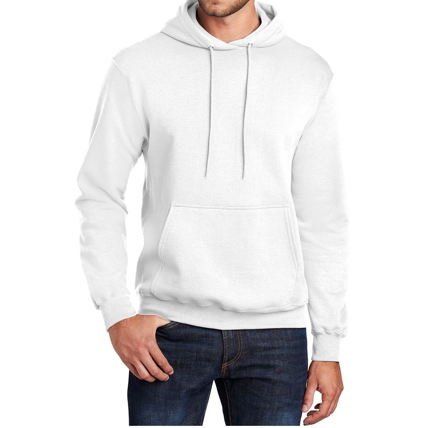 24 Pack Men's Pullover Hoodie - Heather Grey