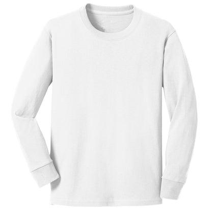 48 Pack Youth Long Sleeve Cotton T-Shirt - Maroon