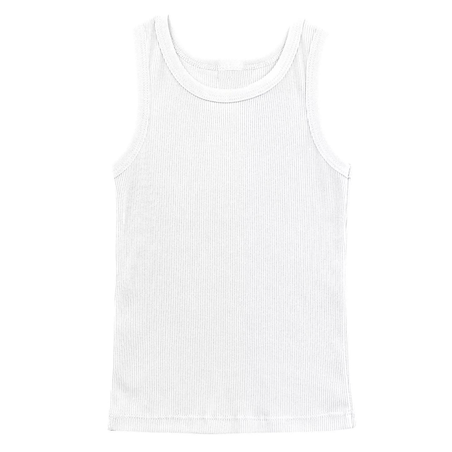 48 Pack Youth Ribbed Tank Top Shirts - Royal Blue