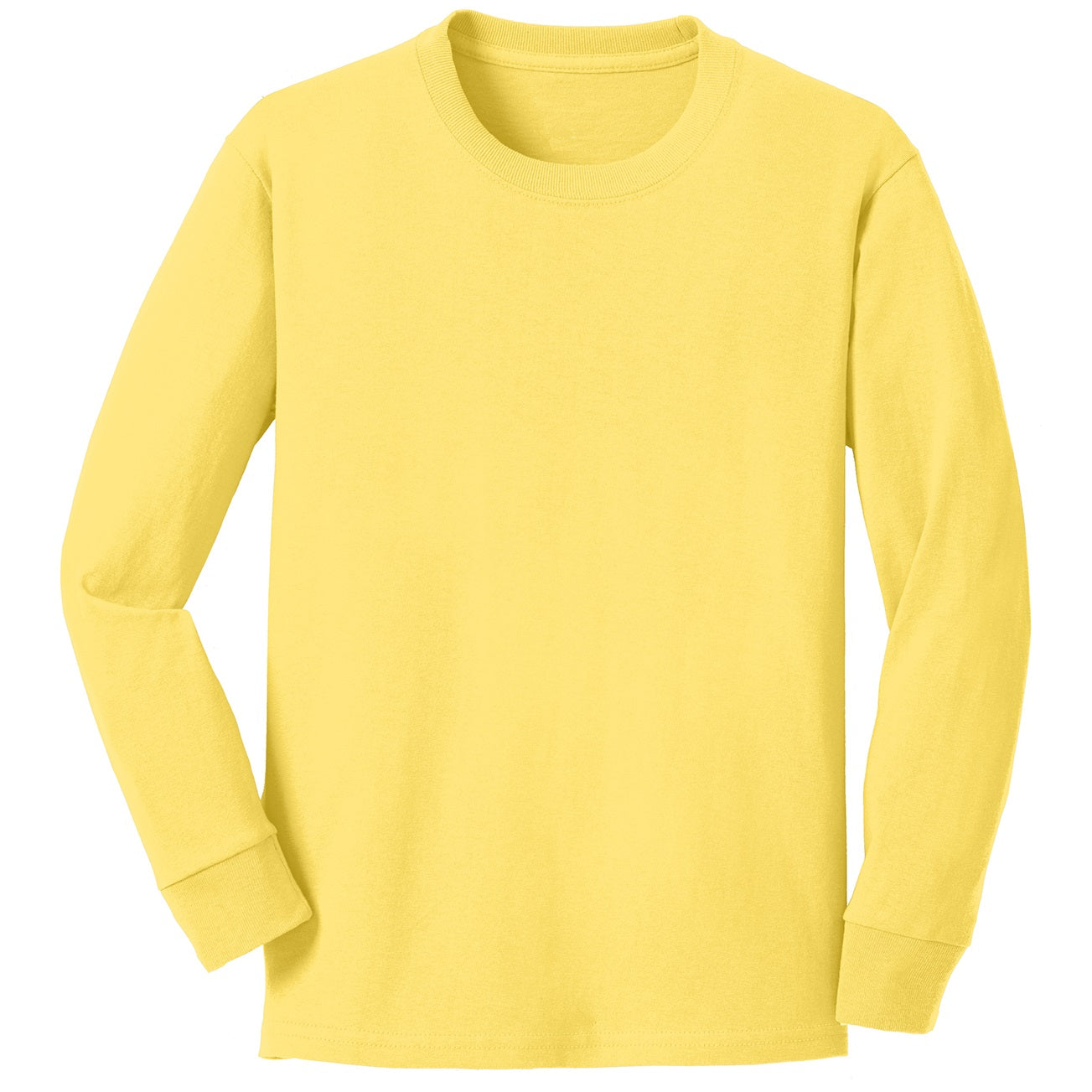 48 Pack Youth Long Sleeve Cotton T-Shirt - Maroon