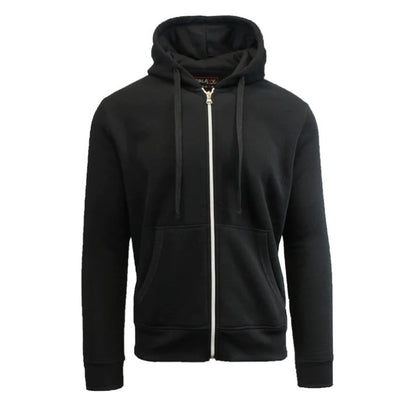 24 Pack Men's Full Zip Soft Hoodie Sweatshirt - Burgundy