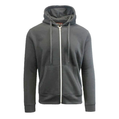24 Pack Men's Full Zip Soft Hoodie Sweatshirt - Burgundy