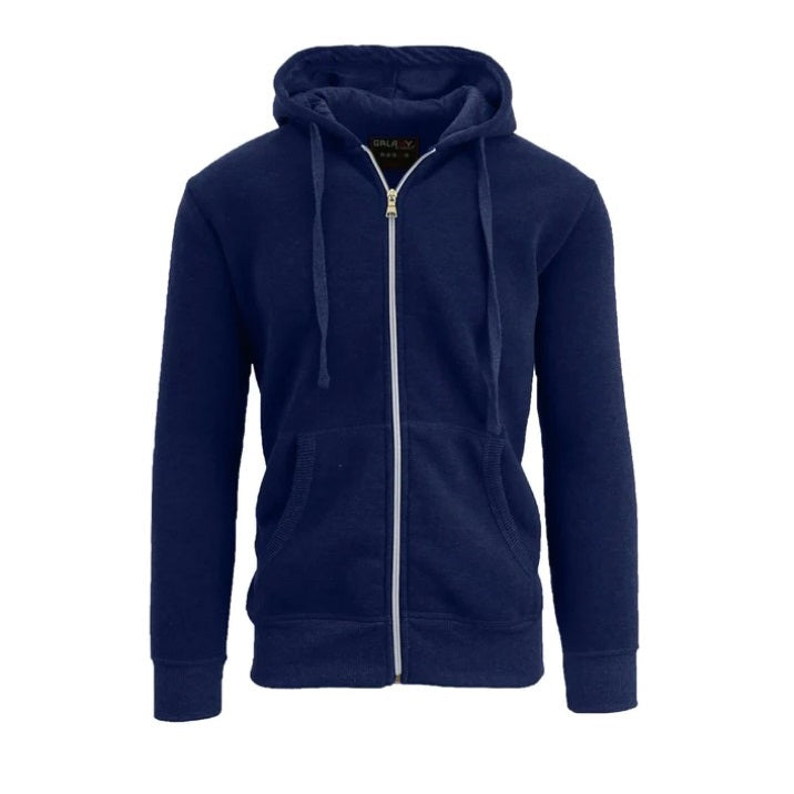 24 Pack Men's Full Zip Soft Hoodie Sweatshirt - Burgundy