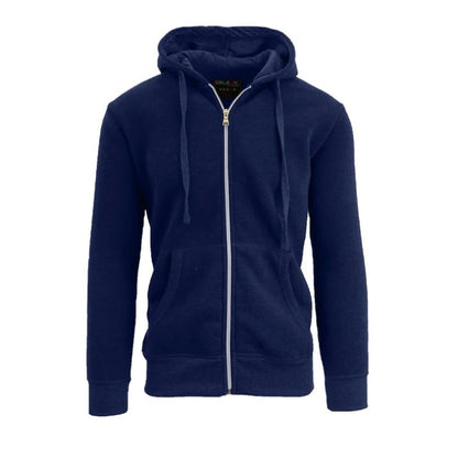 24 Pack Men's Full Zip Soft Hoodie Sweatshirt - Burgundy