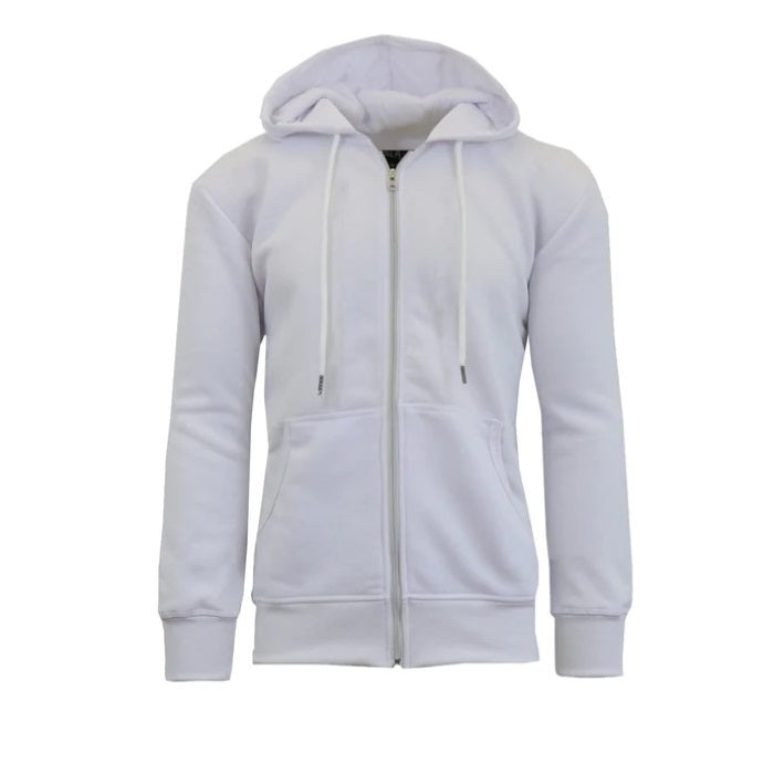 24 Pack Men's Full Zip Soft Hoodie Sweatshirt - Burgundy