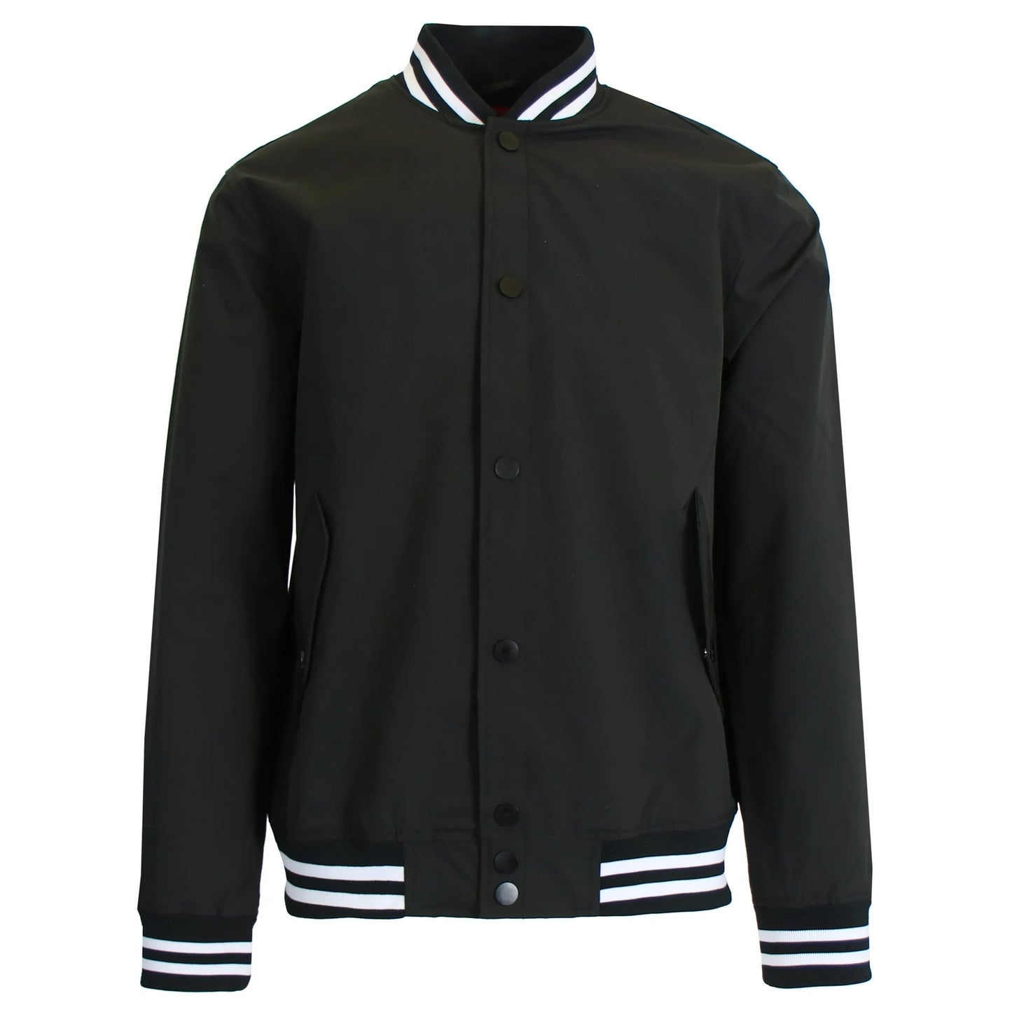 24 Pack Men's Heavyweight Varsity Jacket – Black / Gold Sleeves