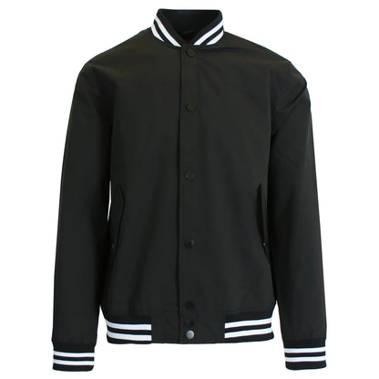 24 Pack Men's Heavyweight Varsity Jacket – Black / Gold Sleeves
