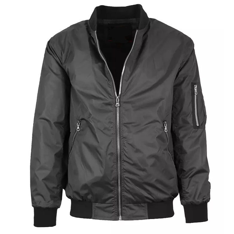 24 Pack Men's Lightweight Bomber Jacket - Black