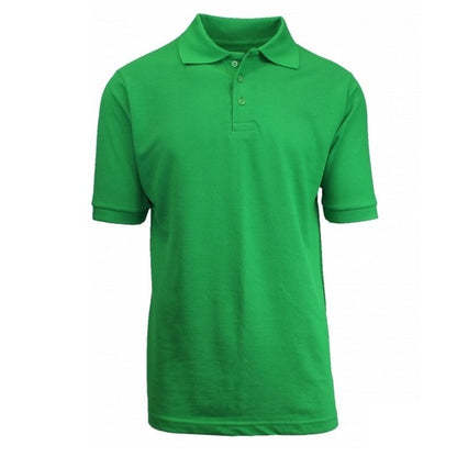 36 Pack Men's Short Sleeve Pique Polo Shirts - Black