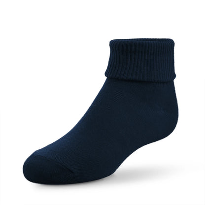 72 Pack Girls Triple Roll Socks - Navy