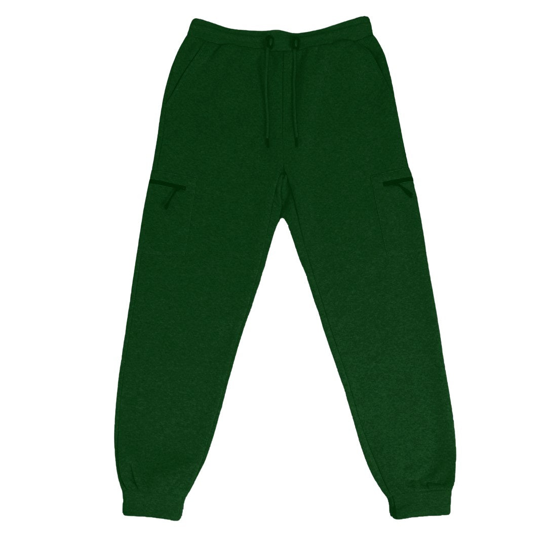 24 Pack Youth Fleece Cargo Sweatpants with Zipper Pockets - Charcoal