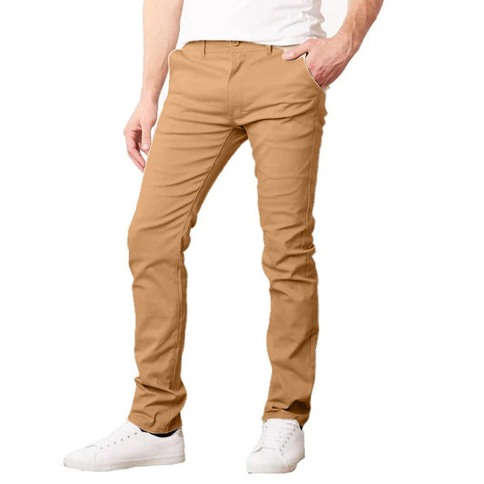 24 Pack Men's Super Stretch Slim Fit Chino Pants - Timber