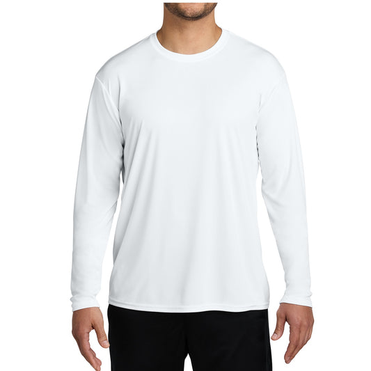 48 Pack Men's Performance Long Sleeve T-Shirt - White